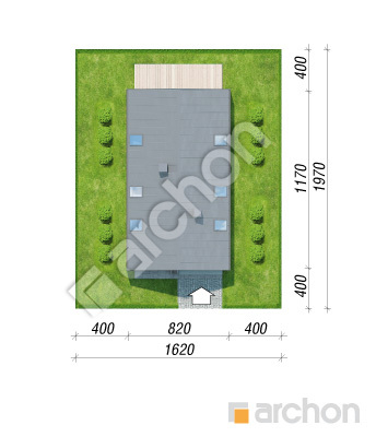 Проєкт будинку ARCHON+ Будинок у папаверах 2 (ВЕ) Ситуація