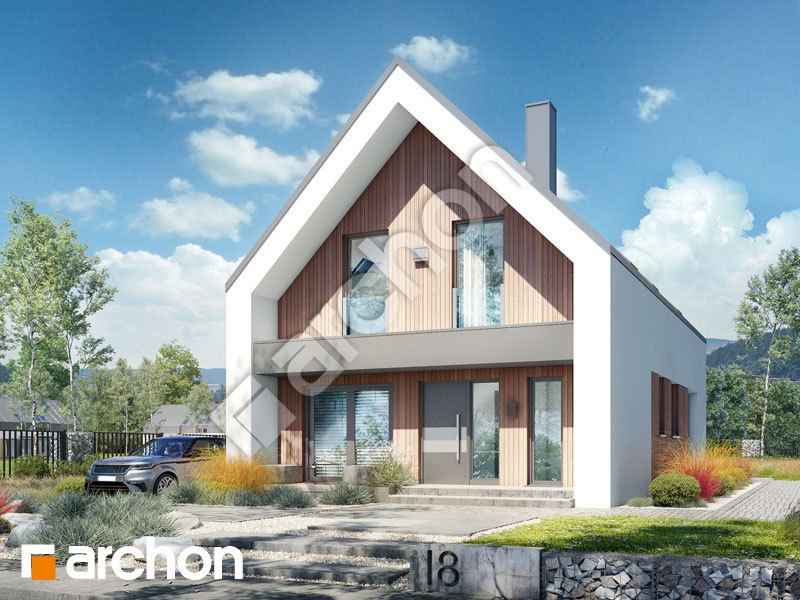 Проект дома ARCHON+ Дом в папаверах 2 (ВЕ) Вид 1