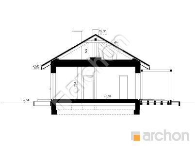 Проект дома ARCHON+ Дом в ирисе (А) Розріз будинку