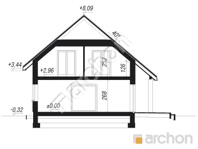 Проект дома ARCHON+ Дом в люцерне 8 Розріз будинку