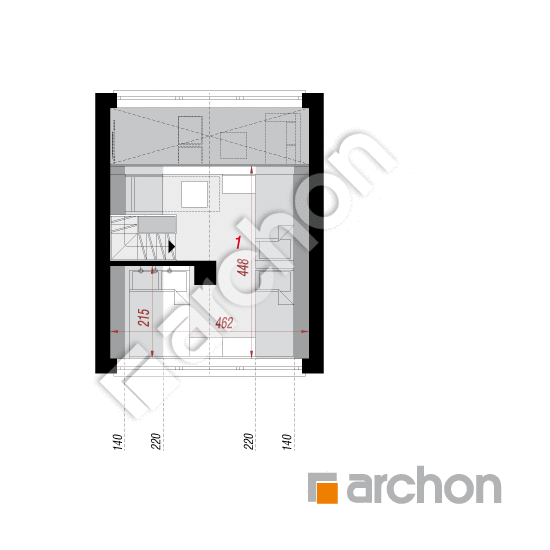 Проект дома ARCHON+ Летний домик в голокучнике 2 вер.2 План мансандри