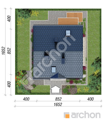 Проект дома ARCHON+ Дом в землянике 3 вер.2 Ситуація