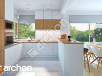 Проект дома ARCHON+ Дом в изумрудах визуализация кухни 1 вид 1