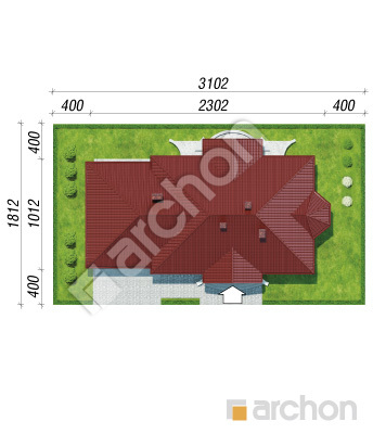 Проект дома ARCHON+ Дом в гаурах (Г2) Ситуація