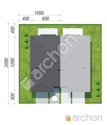 Проект дома ARCHON+ Вилла Амелия (Б) вер.2 Ситуація