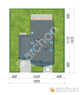 Проект дома ARCHON+ Дом в папаверах 2 Ситуація