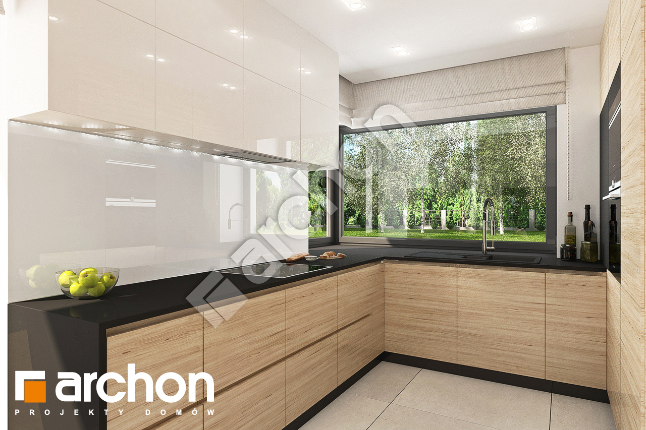 Проект будинку ARCHON+ Будинок в малинівці 8 (Г2) візуалізація кухні 1 від 1