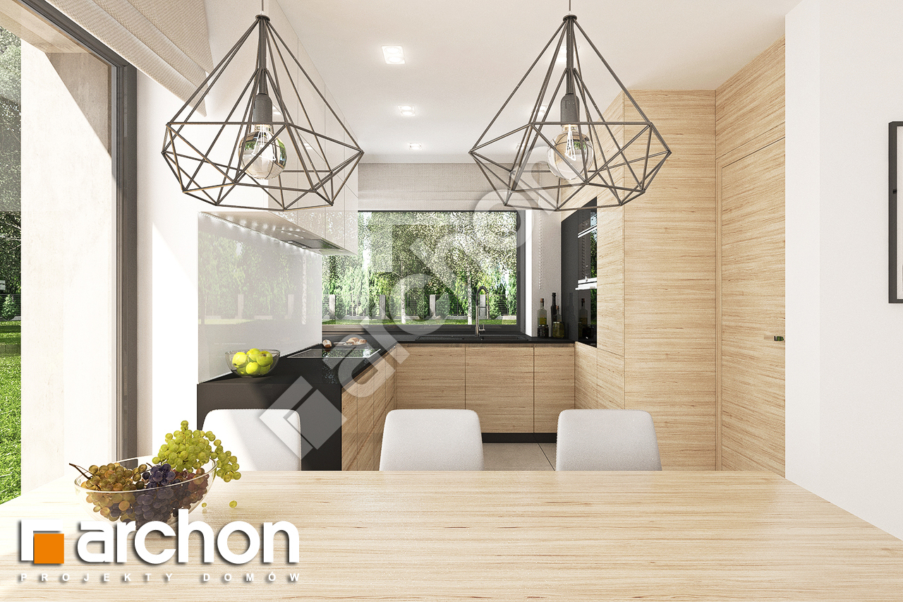 Проект будинку ARCHON+ Будинок в малинівці 8 (Г2) візуалізація кухні 1 від 2