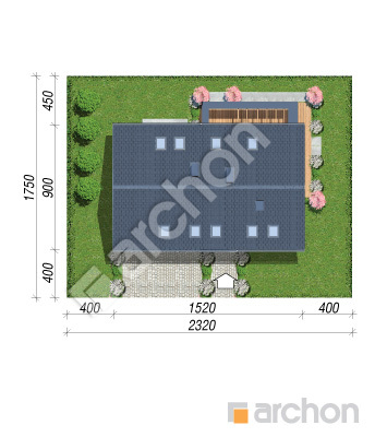Проект дома ARCHON+ Дом в малиновках 8 (Г2) Ситуація