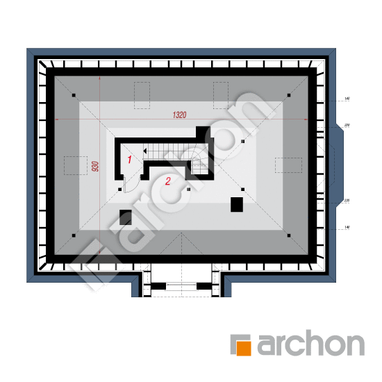 Проект дома ARCHON+ Дом под красной рябиной 12 вер. 2 План мансандри