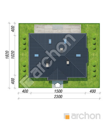 Проект дома ARCHON+ Дом под красной рябиной 12 вер. 2 Ситуація