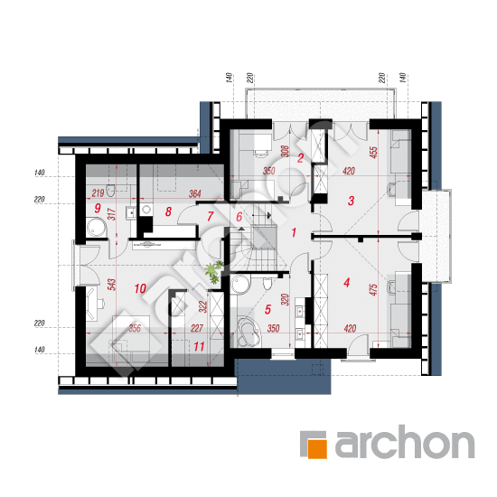 Проект будинку ARCHON+ Будинок в тамариску 2 (Г2Н) План мансандри