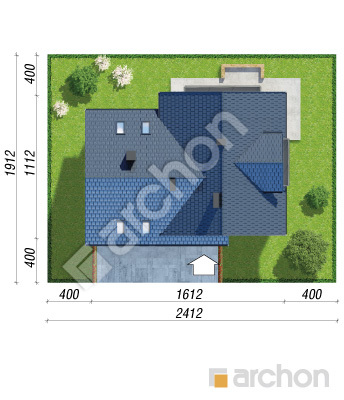 Проект дома ARCHON+ Дом в тамарисках 2 (Г2Н) Ситуація