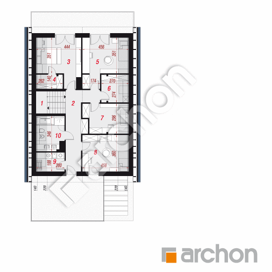 Проект будинку ARCHON+ Будинок в червені 2 (Г2) План мансандри