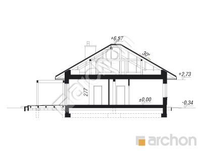Проект дома ARCHON+ Дом в сантолинах 4 Розріз будинку