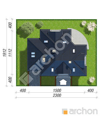 Проект дома ARCHON+ Дом в алоэ 2 вер.2 Ситуація