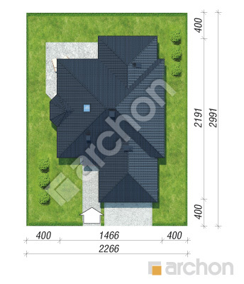 Проєкт будинку ARCHON+ Будинок в настурціях вер.2 Ситуація