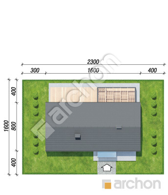 Проєкт будинку ARCHON+ Будинок в ірисах 3 (Н) ВДЕ Ситуація