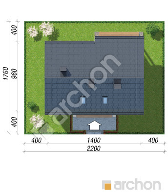 Проект дома ARCHON+ Дом в овсянницах 2  Ситуація