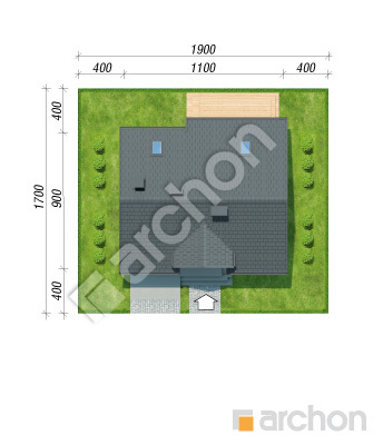 Проєкт будинку ARCHON+ Будинок в яблонках 5 вер.2 Ситуація