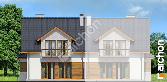 Дворовой фасад Дом в клематисах 9 (Б) вер.3