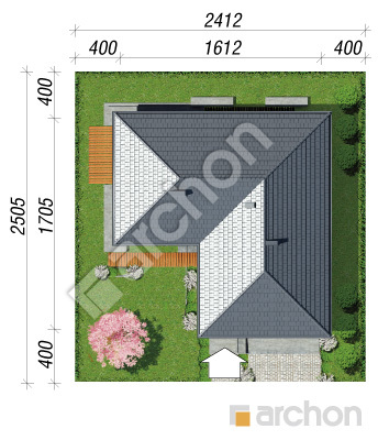 Проект дома ARCHON+ Дом под какао вер.2 Ситуація