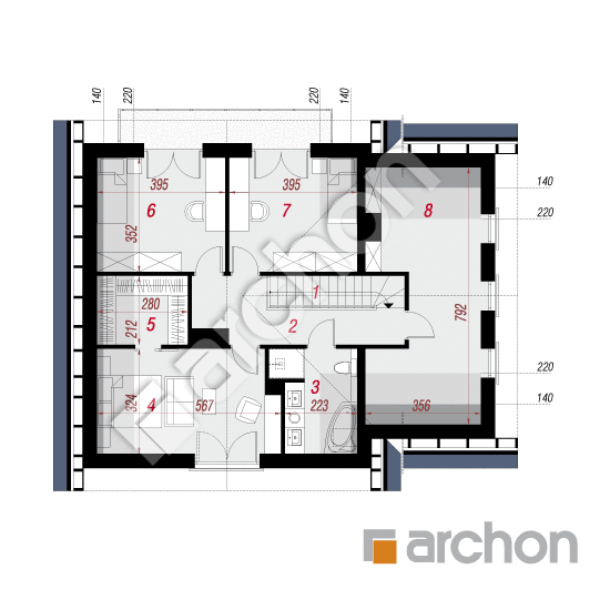 Проект будинку ARCHON+ Будинок в медовниках 3 План мансандри