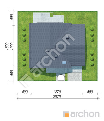 Проєкт будинку ARCHON+ Будинок в медовниках 3 Ситуація