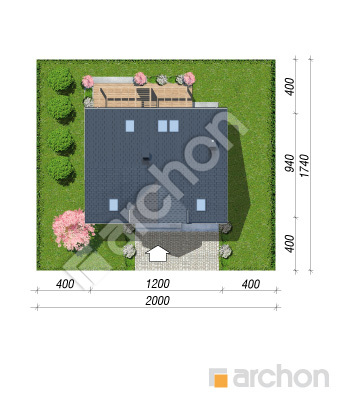 Проєкт будинку ARCHON+ Будинок в комміфорах 14 (Е) Ситуація