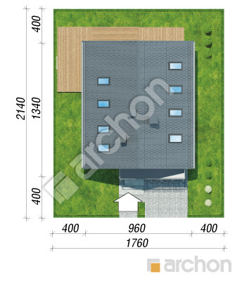 Проєкт будинку ARCHON+ Будинок під хікорою 3 Ситуація