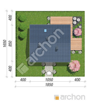 Проєкт будинку ARCHON+ Будинок в малинівці 11 вер. 2 Ситуація