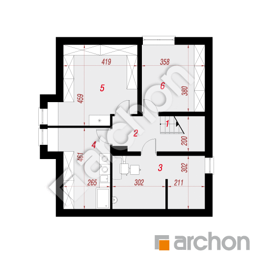Проект будинку ARCHON+ Будинок в рододендронах 5 (ВПН) План підвалу