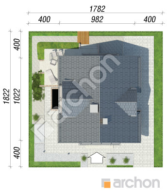 Проект дома ARCHON+ Дом в рододендронах 5 (ВПН) Ситуація