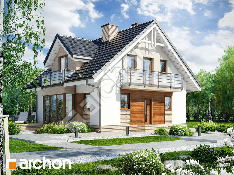 Проект будинку ARCHON+ Будинок в рододендронах 5 (ВПН) Вид 1