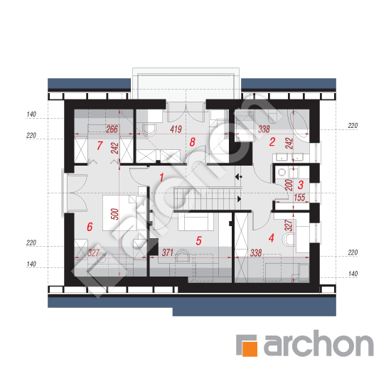 Проект дома ARCHON+ Дом под личи 4 План мансандри