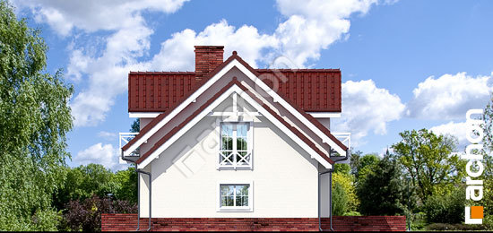 Боковой фасад Дом в рододендронах 6 (Г2П) вер.2