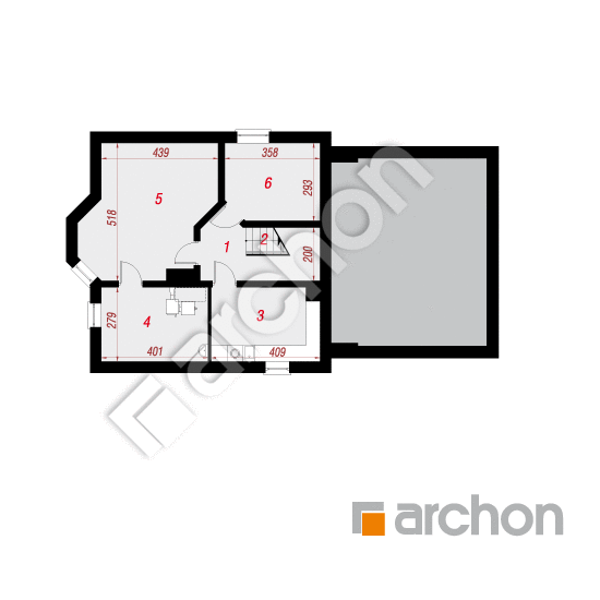 Проект будинку ARCHON+ Будинок в рододендронах 6 (Г2П) вер.2 План підвалу