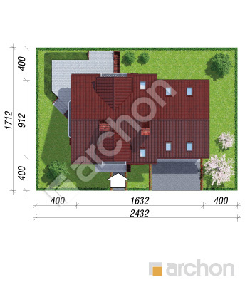 Проект дома ARCHON+ Дом в рододендронах 6 (Г2П) вер.2 Ситуація