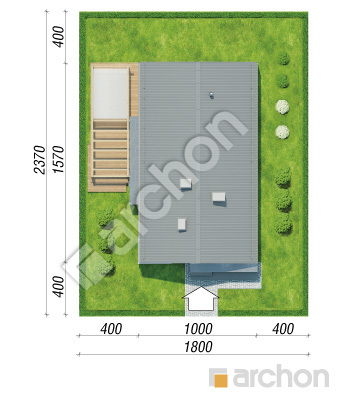 Проект дома ARCHON+ Дом под сверками 2 Ситуація