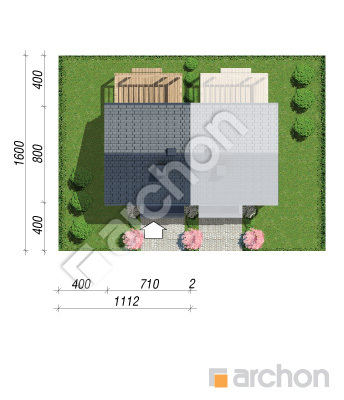 Проект дома ARCHON+ Дом под цицербитой (Б) Ситуація