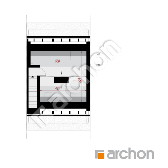 Проект будинку ARCHON+ Будинок в фіалках 14 (Р2С) План мансандри