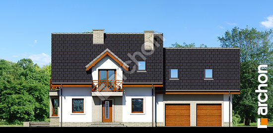 Передний фасад Дом в рододендронах 18 (Г2Т)