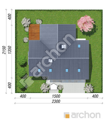 Проект дома ARCHON+ Дом в клетрах (Г2) Ситуація