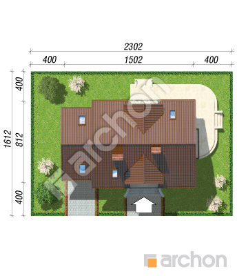Проєкт будинку ARCHON+ Будинок у вербені 2 вер. 2 Ситуація
