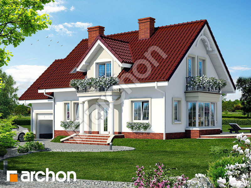 Проект дома ARCHON+ Дом в вербене 2 вер. 2 Вид 1