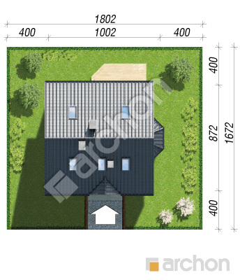 Проєкт будинку ARCHON+ Будинок в ягодах (ПД) вер. 2 Ситуація