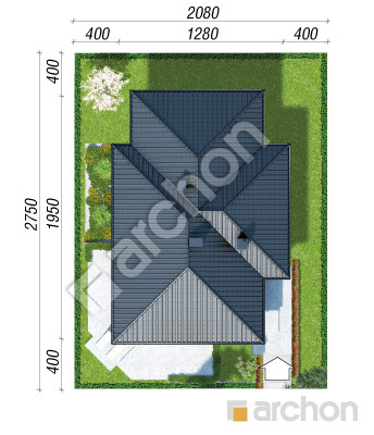 Проект дома ARCHON+ Дом в ламбертах Ситуація