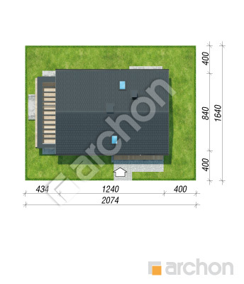 Проєкт будинку ARCHON+ Будинок в шишковиках 7 Ситуація