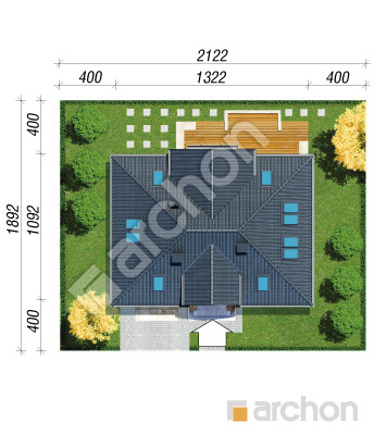 Проєкт будинку ARCHON+ Будинок в калатеях 6 Ситуація