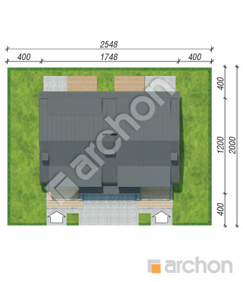 Проект дома ARCHON+ Дом в клематисах 29 (Р2) Ситуація